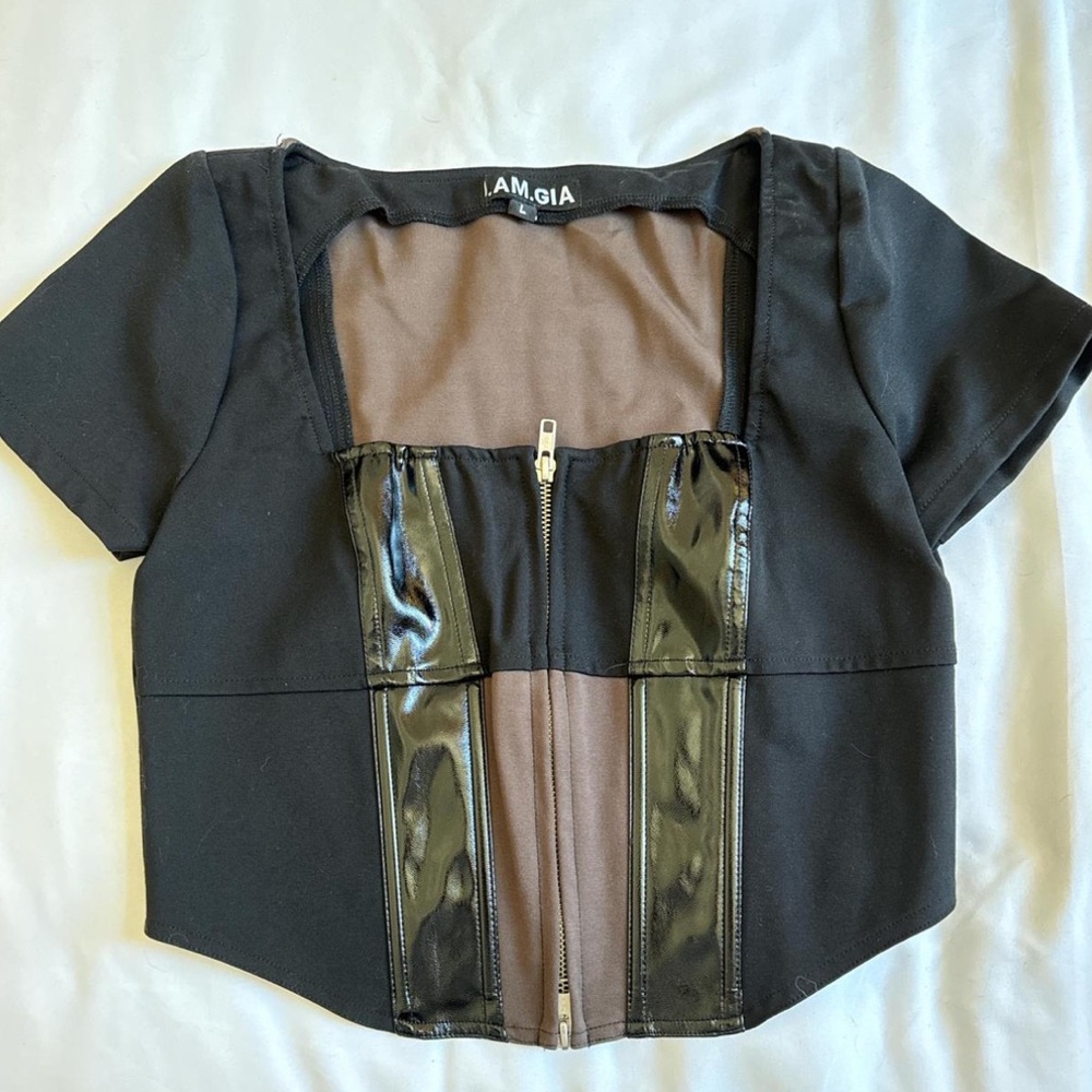 I.AM.GIA Black and Brown Top